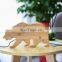 Bedroom Calendar Alarm Clock LED Digit Bear Shaped LED Bamboo Digital Alarm Clock