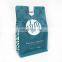 Wholesale aluminum foil square bottom pouch stand up zipper valve coffee bean bag 250g with coffee design