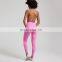 Wholesale Naked Women Sexy Fitness Yoga Outfit Open Back Bra V Back Peach Hip Shorts Leggings Sports Gym Workout Suit Set