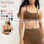 Backless Crop Sports Quick Dry Bras Custom Logo Sling Straps Gym Fitness Tank Tops 80nylon 20spandex