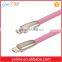 Silicon skin double micro usb splitter cable, for iphone usb data cable