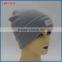 100% acrylic gray wholesale winter beanie with custom label