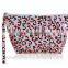 Nylon Cosmetic bag with zipper and wrist fashion leopard cosmetic bag for women