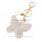 Fashion Jewelry Cute Animal Key Chain Rhinestone Inlaid Leather Butterfly Key rings