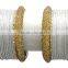 Indian Traditional Gold Tone Crystal Stone Bangles Partywear Set For Girls & Women