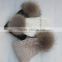 Factory sale 15-18cm raccoon pom poms hat