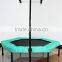 50inch hexagon fitness trampoline with handle and frame pad for adult