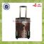 Two Wheels PU Leather Carry On Vintage Trolley Luggage