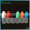 2014 hot sell child safety lock 5ml e-liquid plastic bottles pe bottle for e-liquid