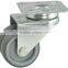 Dual rubber swivel wheel caster