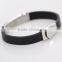 Fashion jewelry bracelets 316L stainless steel mens bracelets leather