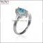 Fashion jewelry factory wholesale zircon stainless steel silver ring