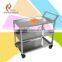 Hospital medical serve trolley/kitchen food serve trolly/hotel guest room serve trolly cart