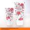 rose offset printing surface cosmetic tube for shower gel
