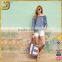 2016 Latest fancy print 3/4 sleeve collarless cropped women top blouse                        
                                                Quality Choice