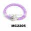 teen girl colored plastic mesh tube braided bracelets for girls