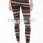 2016 Autumn Fashion Ethic Stylish Print Slim Stripes Workout Fittness Leggings for Women Pencil Pants