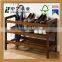 FSC&SA8000 high quality eco-friendly bamboo wooden shoe Rack shoe display rack