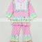 0-12 years children girls christmas boutique clothing set girls fall 2 pcs stripe long sleeve ruffle pant clothing set