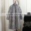 2015 New fashion women mink fur coat with grey color