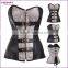 Front Lace Up Stunning Steampunk Deep Sky Blue Overbust Corset