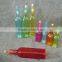 Colorful olive oil glass bottle with dropper cap