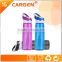 Sport flip lid carbon filter straw water bottle