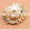 Best selling brooch for garment beautiful pearl and crystal brooches