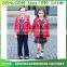 Custom Beautiful Primary School Uniform Fashion Kids Red Blazer Grid Skirt and Pant School Uniform