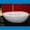 Matte White Marble Stone Free Standing Oval Bathtub