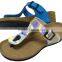 Colorful flip flops cork sandals soft footbed cork sandals