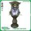 32-Inch Sandstone Four Lion Head Outdoor Water Fountain