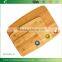 TFGJ011/3 layer structure bamboo cutting board with multicolor round silicone hanger