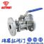3PC Wenzhou Floating Stainless Steel Flange Pattern Ball Valve