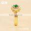 Jingli jewelry Green Stone Gold Plated Ring (YJ-348)