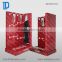 3 sides cardboard dispalay for hanging items, couner hook display