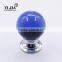 1 inch light blue polished chrome zinc base dresser drawer glass door pull handle