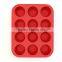 12 Cup Silicone Mini Muffin Bake Pan and Cupcake Maker