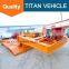 TITAN heavy 150 ton low bed trailer , gooseneck 4 axis lowboy 150 ton trailer