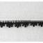 New design 1.4cm width narrow black lovely flower scallop cotton crochet lace trims