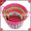 Wholesale 2-handles Bright Mix Colors Plastic Weave Dirty Clothes Basket