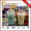 500ml disposable plastic round lid milk tea cups with customer logo