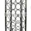 Hot Selling 18 Floor Standing Black Metal Retail Bottle Display Racks