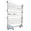 Clothes Airer Drying Rack Extra Large Deluxe 3 Tier Clothes Drying Rail (20M Hanging Space) White and Orange Folding hangers Fla