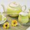 Haonai High qulaity colorful Ceramic teapot Coffee cup Sets