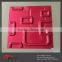 Shining rose red 3D home wall decoration panel