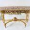 Medieval Reproduction Furniture Console Desk With Wall Mirror