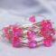 pink red heart valentine's day decoration battery operated silver wire romantic made in china decoration lights string