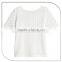 White Lady Simple Style Short Sleeve Casual Fashion Design Plus Size Clothing