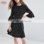 Women Vintage Dresses 2016 Top Quality Petite Polka Dot Fluted Sleeve Dress HSd7247